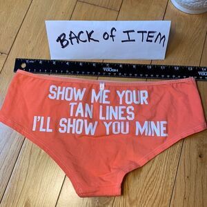 Vintage Victoria Secret “show me your” low rise hipster size medium orange color